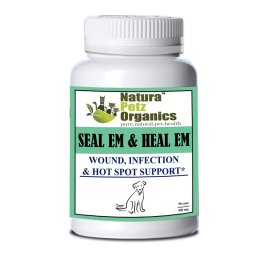 Seal Em & Heal Em Capsules Dog Cat & Small Animal*  Wound, Infection & Hot Spot Support* (size: DOG/ 90 caps / 450 mg)