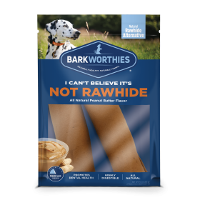 Barkworthies I Can't Believe It's Not Rawhide Rolls Peanut Butter (size: Large 2pk)