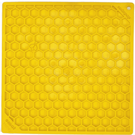 Honeycomb Design Emat Enrichment Lick Mat (Color: Yellow, size: large)